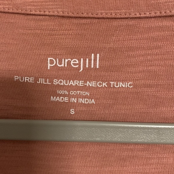 Pure J Jill Oversized Square Neck Tunic Rose Sustainable Cotton Minimalist S - Picture 2 of 6